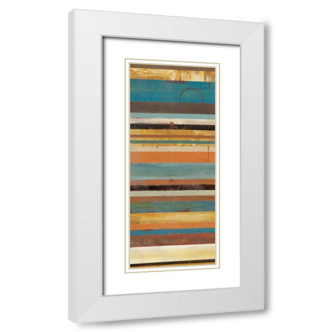 Stripes Panel II White Modern Wood Framed Art Print with Double Matting by Martin, Cheryl