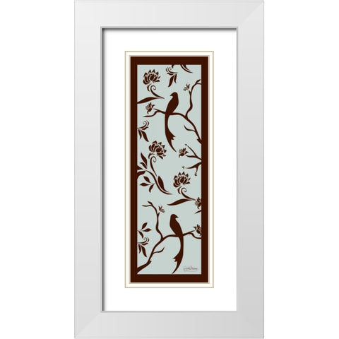 Bird Silo II White Modern Wood Framed Art Print with Double Matting by Murray, Sylvia