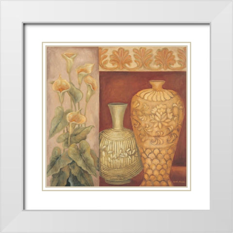 Neo Vintage I White Modern Wood Framed Art Print with Double Matting by Misa, Eva