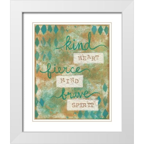 Kind Heart White Modern Wood Framed Art Print with Double Matting by Martin, Monica
