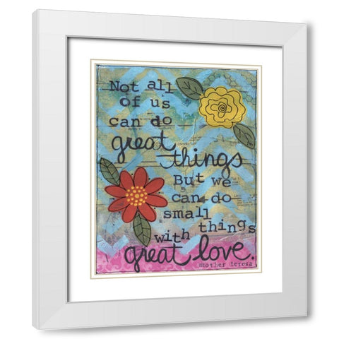 Great Love White Modern Wood Framed Art Print with Double Matting by Martin, Monica
