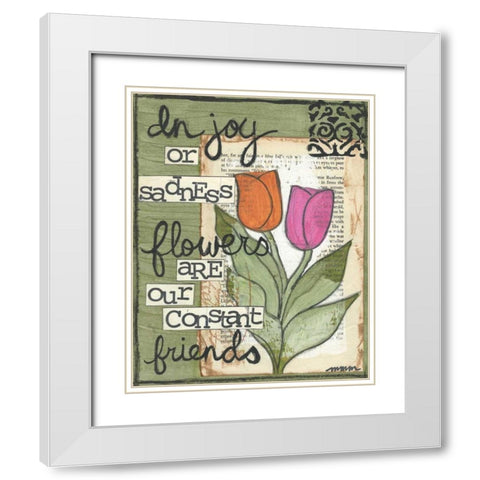 In Joy Or Sadness White Modern Wood Framed Art Print with Double Matting by Martin, Monica