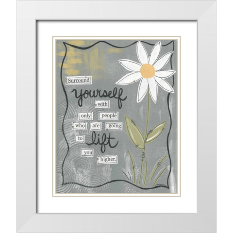 Surround Yourself White Modern Wood Framed Art Print with Double Matting by Martin, Monica