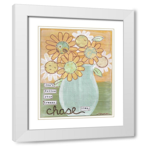 Dont Follow White Modern Wood Framed Art Print with Double Matting by Martin, Monica