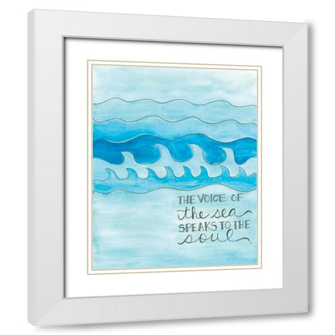 The Voice White Modern Wood Framed Art Print with Double Matting by Martin, Monica