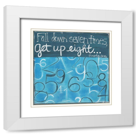 Fall Down White Modern Wood Framed Art Print with Double Matting by Martin, Monica
