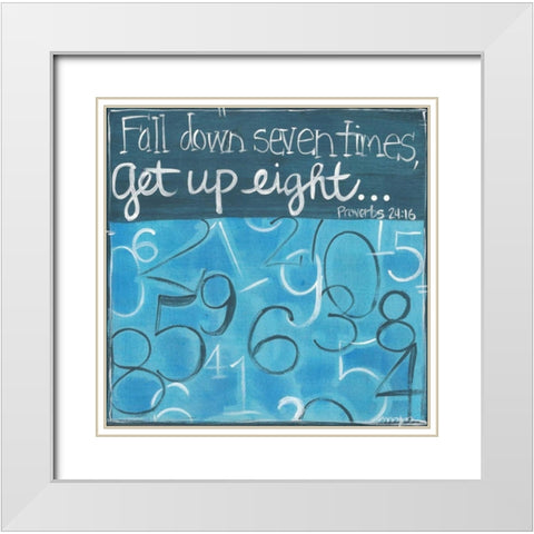 Fall Down White Modern Wood Framed Art Print with Double Matting by Martin, Monica
