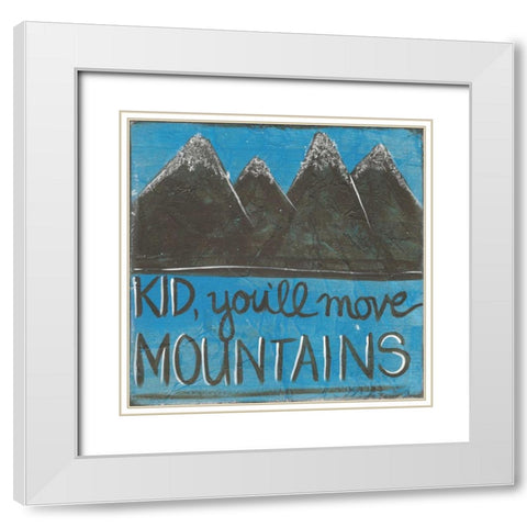 Move Mountains White Modern Wood Framed Art Print with Double Matting by Martin, Monica