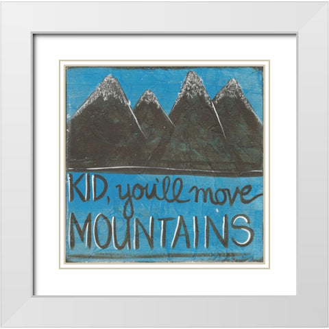 Move Mountains White Modern Wood Framed Art Print with Double Matting by Martin, Monica