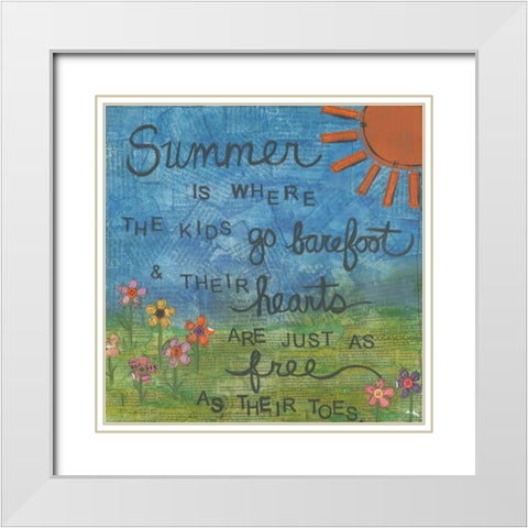 Summer White Modern Wood Framed Art Print with Double Matting by Martin, Monica