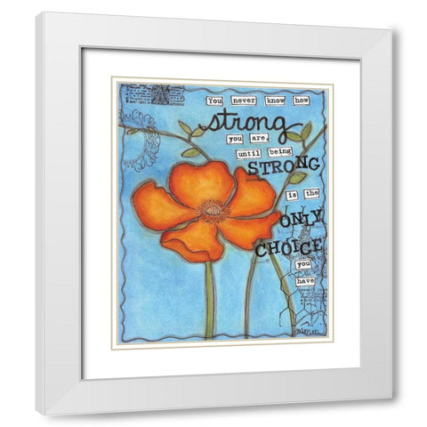 Strong White Modern Wood Framed Art Print with Double Matting by Martin, Monica