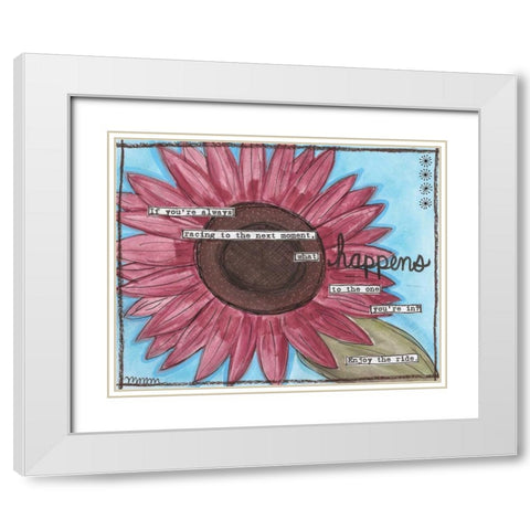 What Happens White Modern Wood Framed Art Print with Double Matting by Martin, Monica