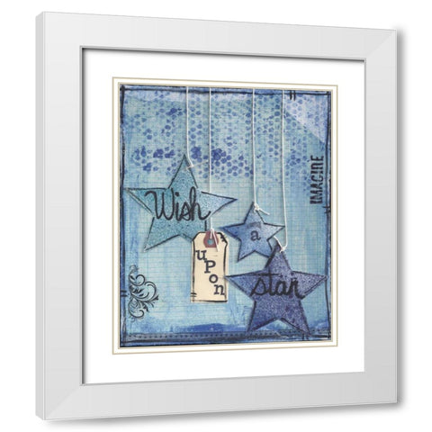 Wish Upon A Star White Modern Wood Framed Art Print with Double Matting by Martin, Monica