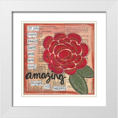 Amazing White Modern Wood Framed Art Print with Double Matting by Martin, Monica