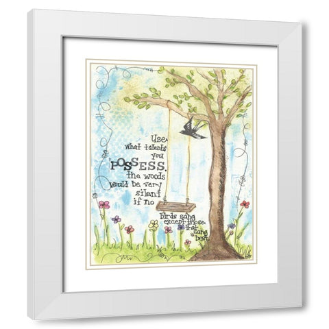 Talents You Possess White Modern Wood Framed Art Print with Double Matting by Martin, Monica