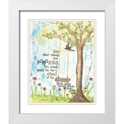 Talents You Possess White Modern Wood Framed Art Print with Double Matting by Martin, Monica