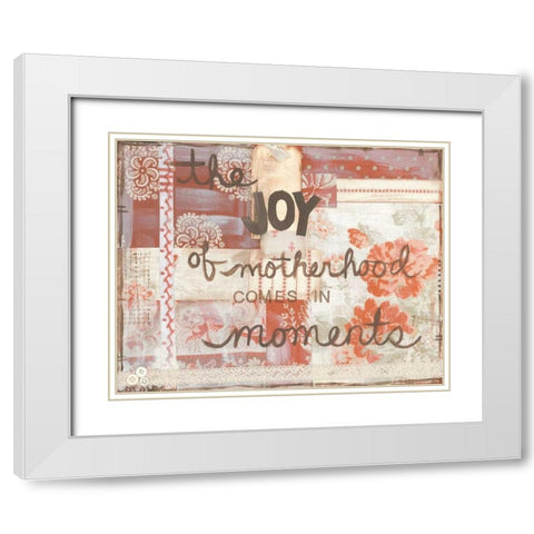 Joy Of Motherhood White Modern Wood Framed Art Print with Double Matting by Martin, Monica