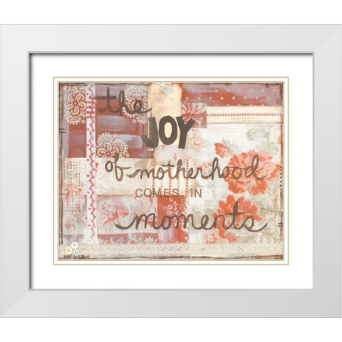 Joy Of Motherhood White Modern Wood Framed Art Print with Double Matting by Martin, Monica