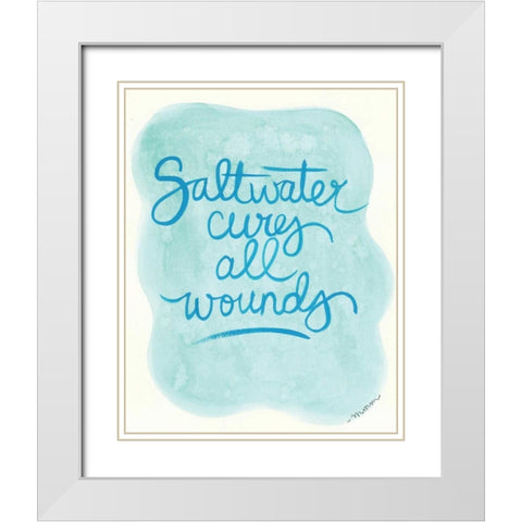 Saltwater White Modern Wood Framed Art Print with Double Matting by Martin, Monica
