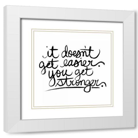 Stronger White Modern Wood Framed Art Print with Double Matting by Martin, Monica