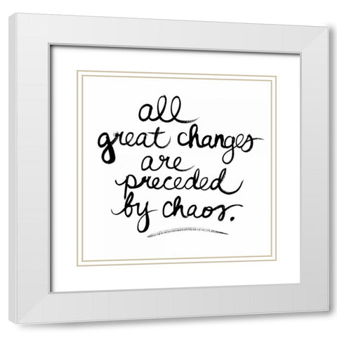 Great Changes White Modern Wood Framed Art Print with Double Matting by Martin, Monica