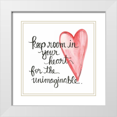 Keep Room White Modern Wood Framed Art Print with Double Matting by Martin, Monica