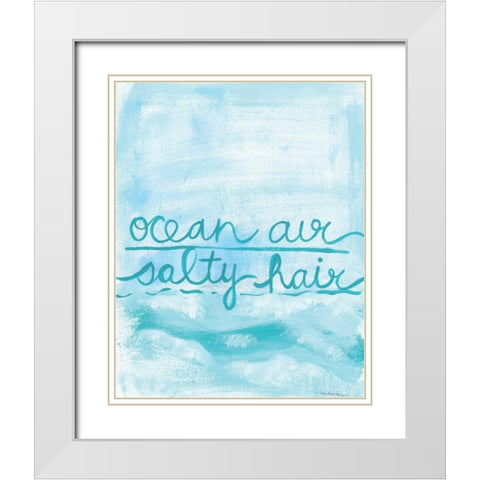 Ocean Air White Modern Wood Framed Art Print with Double Matting by Martin, Monica