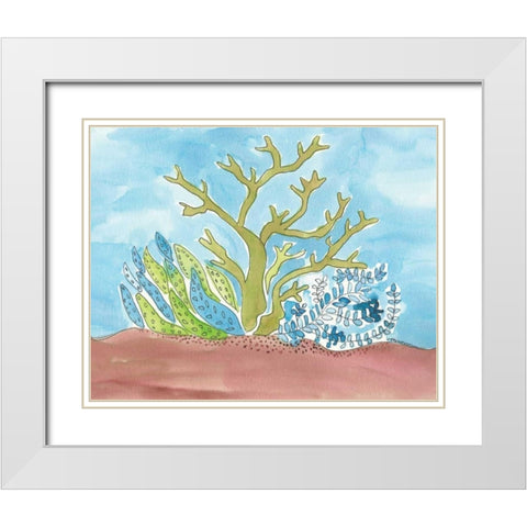 Underwater I White Modern Wood Framed Art Print with Double Matting by Martin, Monica