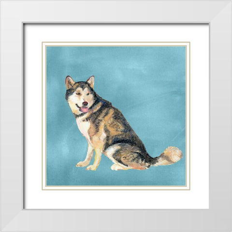 Mans Best Friend II White Modern Wood Framed Art Print with Double Matting by Nicholas, Debbie