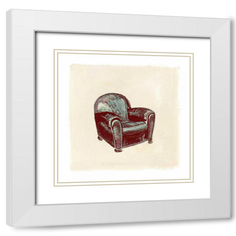 Frau Chair I White Modern Wood Framed Art Print with Double Matting by Nicholas, Debbie