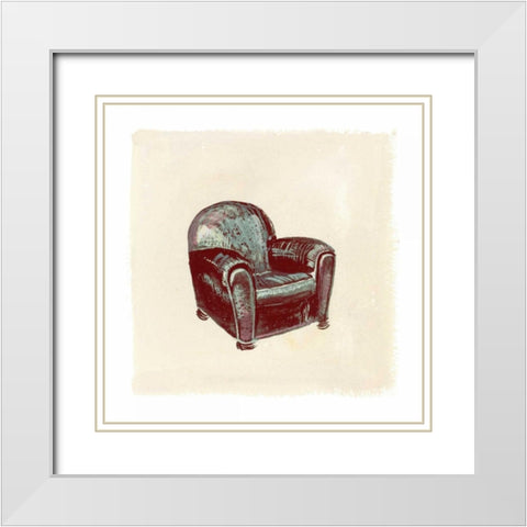 Frau Chair I White Modern Wood Framed Art Print with Double Matting by Nicholas, Debbie