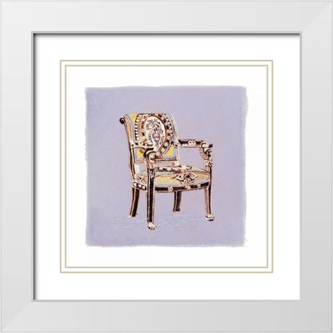 Urn Chair I White Modern Wood Framed Art Print with Double Matting by Nicholas, Debbie