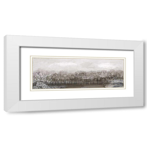 Twilight White Modern Wood Framed Art Print with Double Matting by Nicholas, Debbie