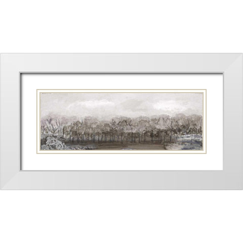 Twilight White Modern Wood Framed Art Print with Double Matting by Nicholas, Debbie