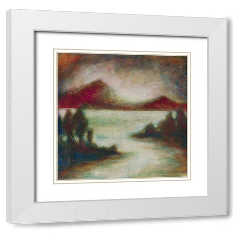 Ocean Light II White Modern Wood Framed Art Print with Double Matting by Osborne, Susan