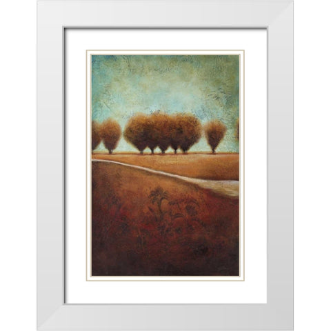 Abstract Landscape I White Modern Wood Framed Art Print with Double Matting by Osborne, Susan