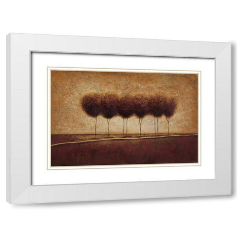 Abstract Landscape III White Modern Wood Framed Art Print with Double Matting by Osborne, Susan