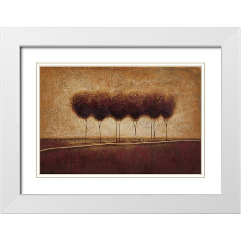 Abstract Landscape III White Modern Wood Framed Art Print with Double Matting by Osborne, Susan