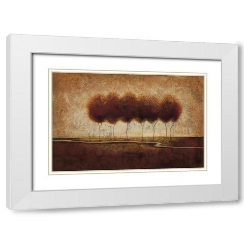 Abstract Landscape IV White Modern Wood Framed Art Print with Double Matting by Osborne, Susan