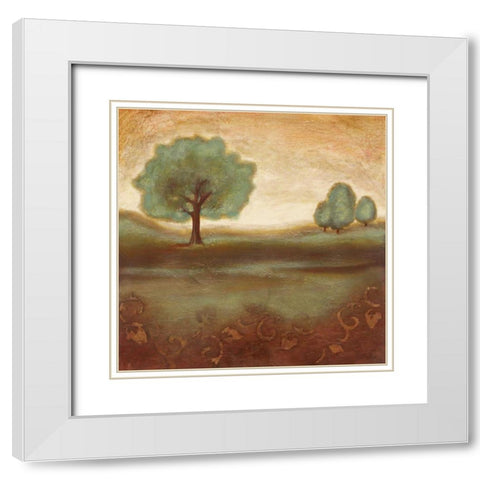 Summer Glow I White Modern Wood Framed Art Print with Double Matting by Osborne, Susan