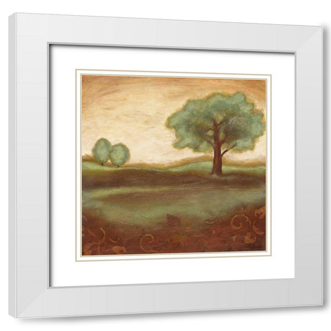 Summer Glow II White Modern Wood Framed Art Print with Double Matting by Osborne, Susan