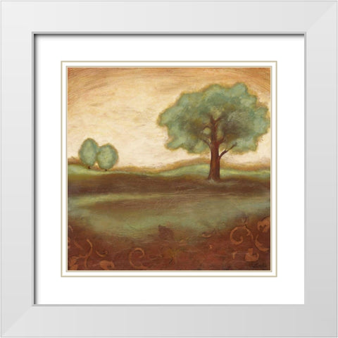 Summer Glow II White Modern Wood Framed Art Print with Double Matting by Osborne, Susan