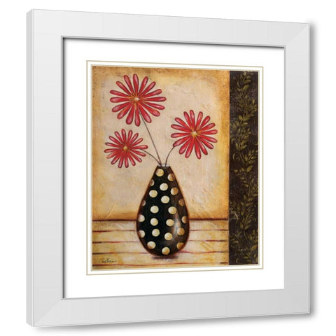 Playful II White Modern Wood Framed Art Print with Double Matting by Osborne, Susan