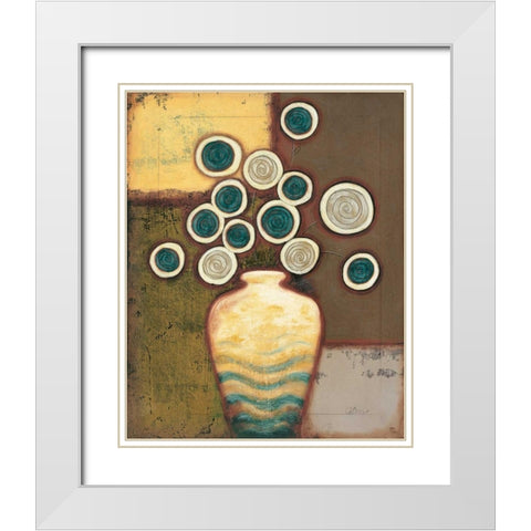Timeless I White Modern Wood Framed Art Print with Double Matting by Osborne, Susan