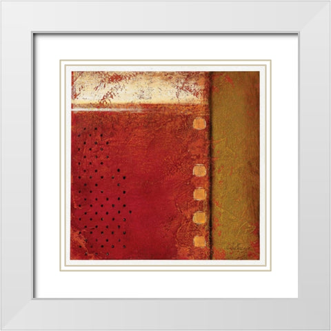 Spice Field II White Modern Wood Framed Art Print with Double Matting by Osborne, Susan