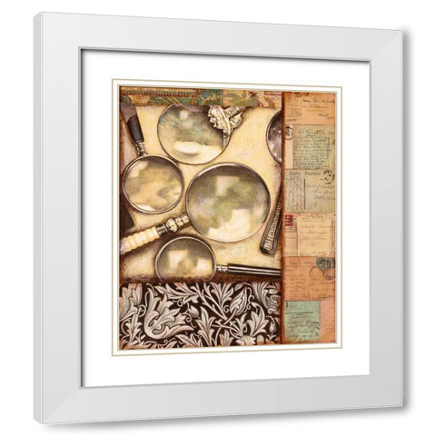 Stationary White Modern Wood Framed Art Print with Double Matting by Osborne, Susan