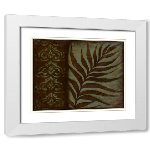 Fall Foliage I White Modern Wood Framed Art Print with Double Matting by Osborne, Susan
