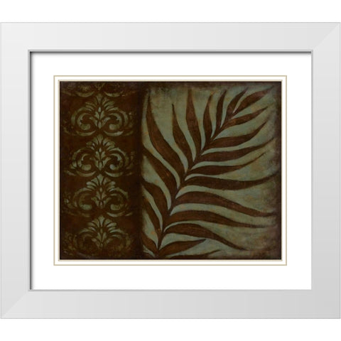 Fall Foliage I White Modern Wood Framed Art Print with Double Matting by Osborne, Susan