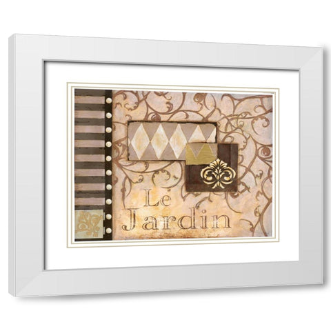 Le Jardin White Modern Wood Framed Art Print with Double Matting by Osborne, Susan