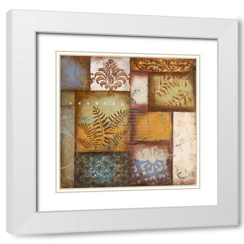 Circular Gold White Modern Wood Framed Art Print with Double Matting by Osborne, Susan